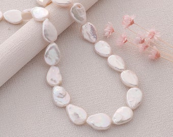 1 Strip Teardrop Baroque Pearl, 10*14MM,Natural Freshwater Pearls,Earrings/ Necklaces Pearl Jewelry Making Materials