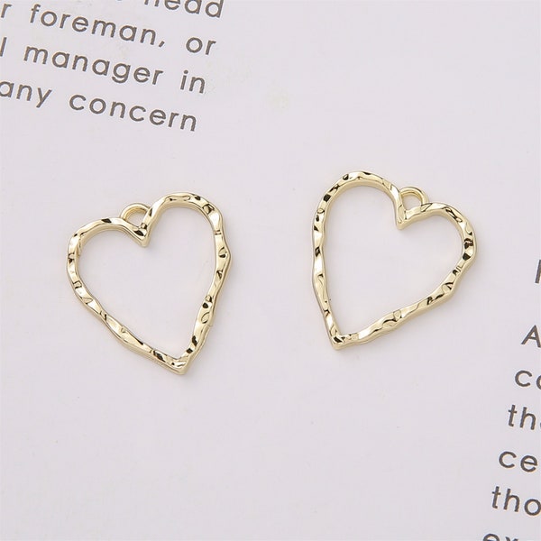 10pcs Alloy Charm,Heart Shape Pendant, Jewelry making, diy Material