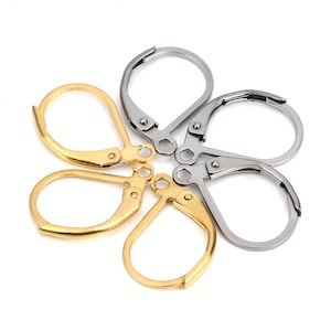 20pcs, Edelstahl Ohrdraht, Französisch Ohrring Haken Ohr Clip, Haken Reifen Ohrhaken, handgemachte Ohrhaken, Ohrringe liefert, Großhandel Ohrhaken