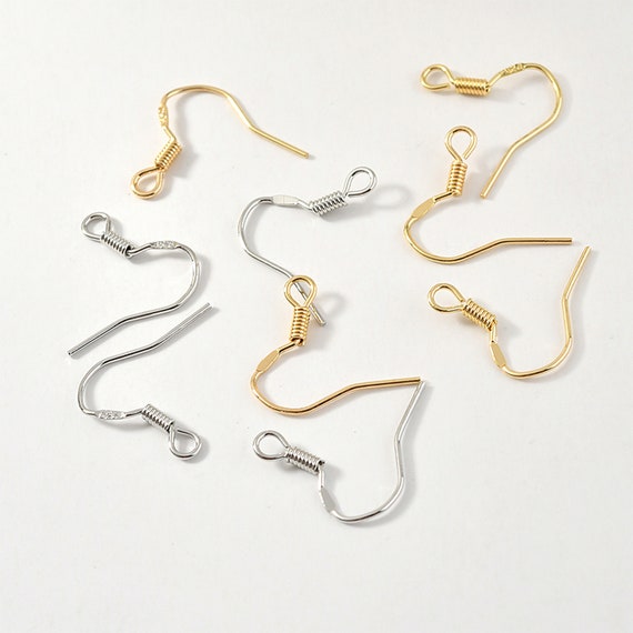 Fish Hook Earring Hooks 4pcs 14k Gold Filled Earring Findings with Earring  Backs for Earring Supplies Earrings Making DIY (4pcs Earring Hooks and 4pcs  Earring Backs) 