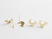 10PCS 18k Gold Plated Tiny Moon Earrings,Mini moon Post Earrings,moon Earring with loop,Designer jewelry Finding, Earring diy 