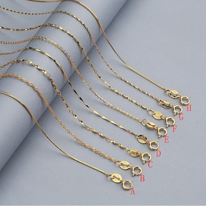 3pcs S925Chain Necklace With Round Clasp,Replace Necklace, gold/rose gold chain, 16inch