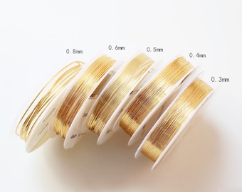 0.3MM/0.4MM/0.5MM/0.6MM/0.8MM WIRE, Brass wire, 28 Gauge Brass Wire, Jewellery Supplies, Wire Wrapping, Brass Jewelry Wire