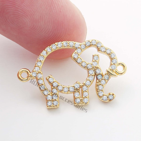 Gold Elephant Charm Etsy