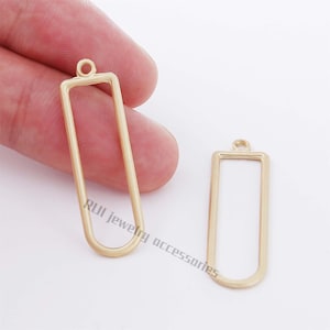 10pcs Matt gold plated U shape charm, U shape pendant, link