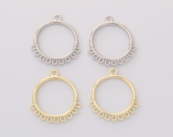 6pcs Alloy Hollow Circle Charm, Geometric Round Pendant, Jewelry making, diy Material