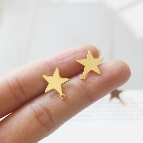 Solid Gold Star Stud Single Earring, 14k – Ashley Schenkein Jewelry Design