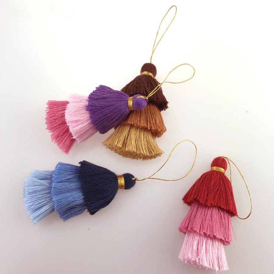 Bulk 20pcs Stacked Tassels Cotton Tassels Cotton Thread Etsy