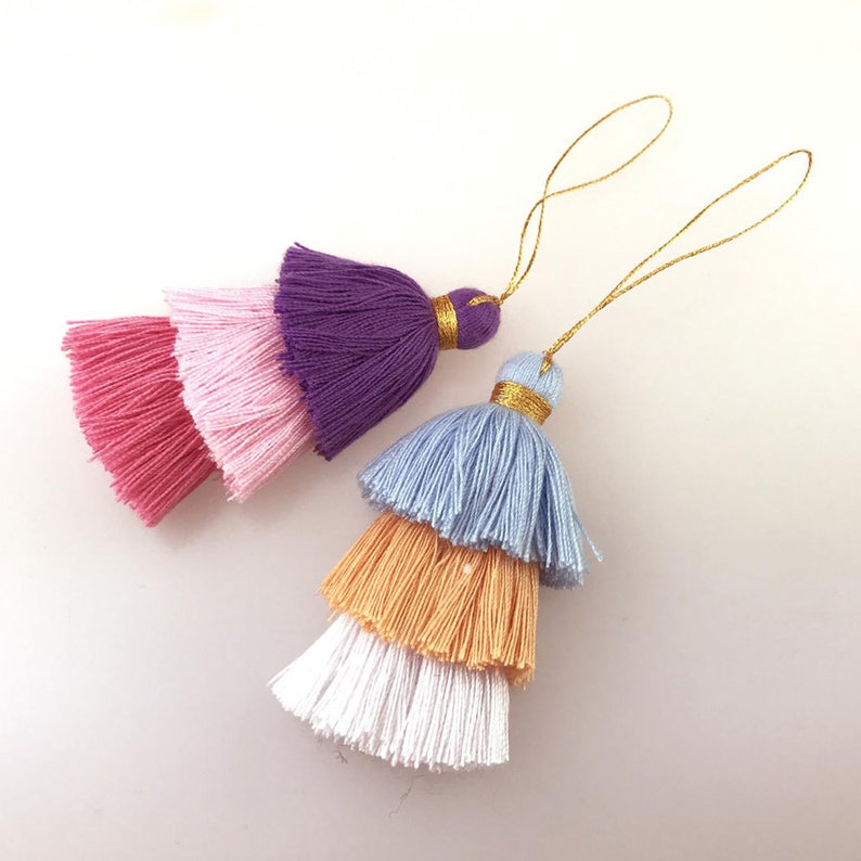 Bulk 20pcs Stacked Tassels Cotton Tassels Cotton Thread Etsy