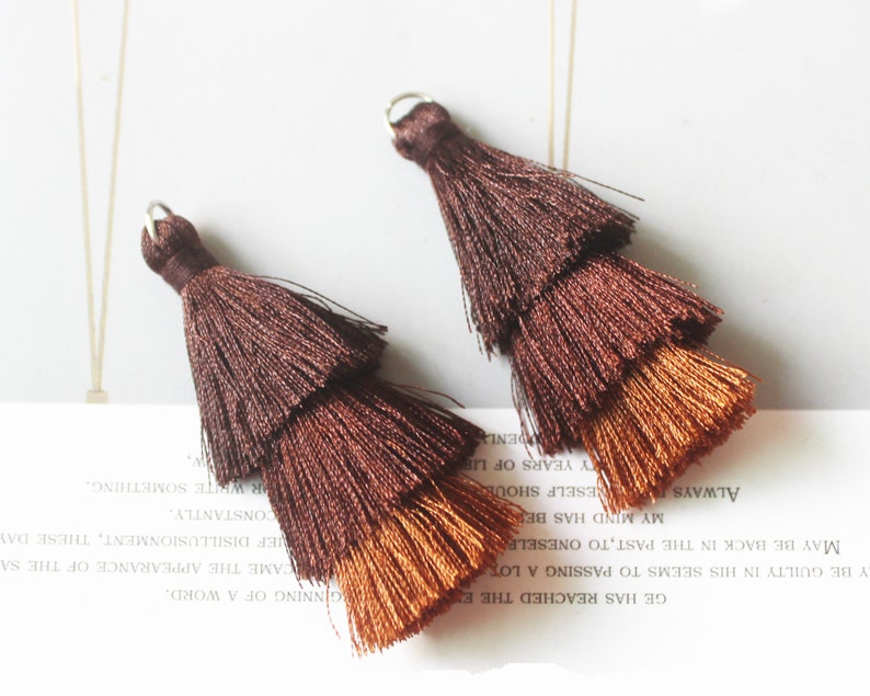 2pcs Stacked Tassels Silky Tassels Silk Thread Tassels Etsy UK