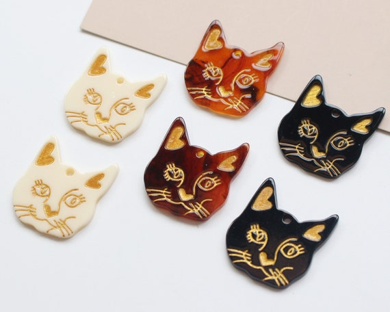 10pcs Wreath Kittens Enamel Metal Charms For Jewelry Making Cute