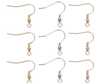 Polaris | Stainless Steel French Handmade Ear Wires | 304 Grade | 5/10/20 Pairs