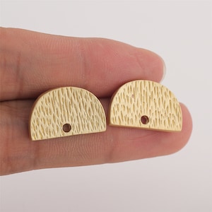 10PC Matt Gold Plated Semicircle Earring Semicircle Stud Metal Earrings Earring Accessories Designer Jewelry Making