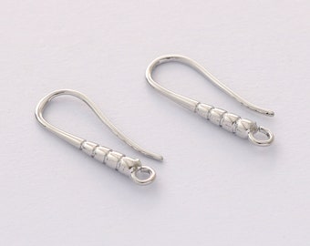 10pcs Real Gold Plated Brass Ear Wire Ball Dot French Hooks Dangle Earring Hooks Ball French Hook Ear Wires Earrings Findings Components