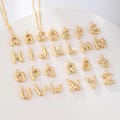 Gold Filled Alphabet Balloon Charm,Puffy  Gold Initial Charm,Vermeil Letter Pendant,Gold Initial Charms,A-Z Lowercase Letters