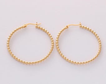 40 MM 2 stuks echt vergulde wijnglas bedelringen, cirkel oorring, wijn bedelringen oorbel, wijnglas bedelringen, bedelringen