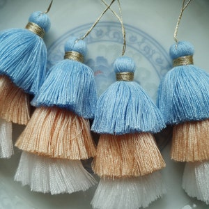 High Quality Large Cotton Tassels, Triple Cotton Tassels, Cotton Thread Tassels, ombre Tassels, Stacked Cotton Tassels,Statement