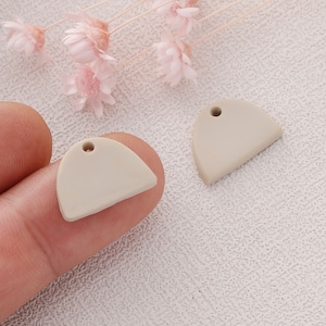 10 Stück Halbkreis Polymer Clay Anhänger Bunte Polymer Clay Anhänger Handgemachte Ohrring Herstellung