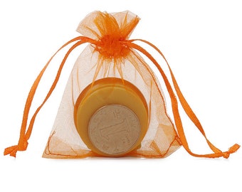 100PCS Apricot Organza Bags Sheer Fabric Favor Bags, For Wedding Favors, Drawstring Jewelry Pouch- Choose Your Color Combo