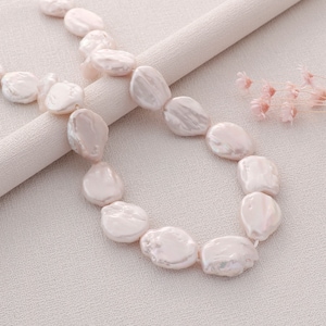 6pcs Rectangle Baroque Pearl, 17*23MM,Natural Freshwater Pearls,Earrings/ Necklaces Pearl Jewelry Making Materials