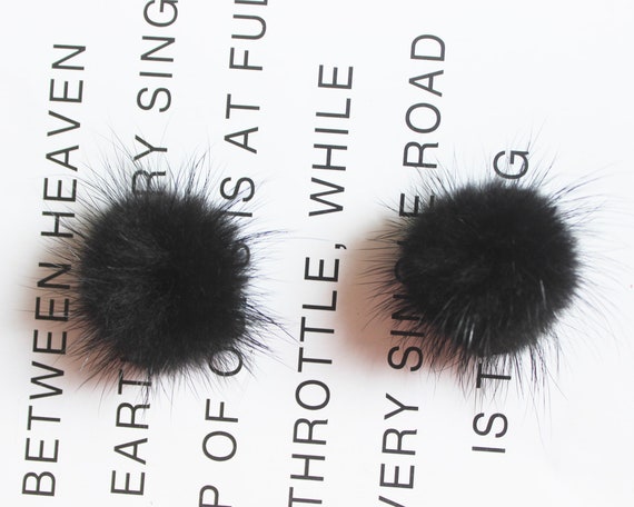 MINK BALL CHARM BLACK MINK BALL CHARM BLACK
