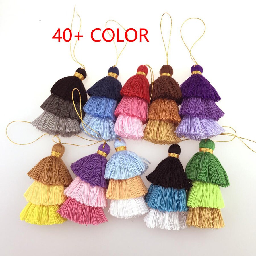 Bulk 20pcs Stacked Tassels Cotton Tassels Cotton Thread Etsy