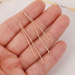 10PCS High Quality 18k Gold Plated Brass Extender Chain,Gold Necklace Extender,Chain Extension,Extender Chain,Chain Link,5.2CM