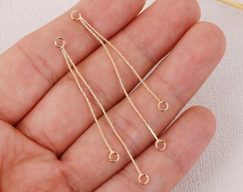 10PCS High Quality 18k Gold Plated Brass Extender Chain,Gold Necklace Extender,Chain Extension,Extender Chain,Chain Link,5.2CM