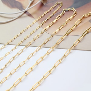 3.2feet Real 18K Gold Plated 2MM/3MM/4MM Ox Cable Chain,Tiny Long Cable Silver Chain,Long Cable Chain,Collar Necklace diy,Finding