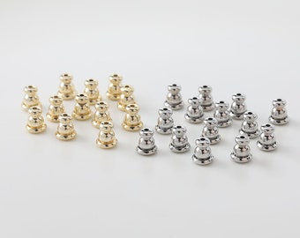 20PCS 18K Gold Plated Clutch Earring Backs,Backings,Silicone Ear Nuts,Ear Nuts,Earring Stopper Nuts,Safety Backs,Rubber Earring Back