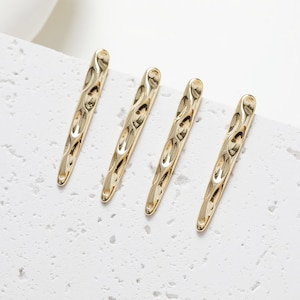 6pc real gold plated bar earrings, stick earrings, stick ear wire, simple earrings, bar ear post, high quality, wholesale