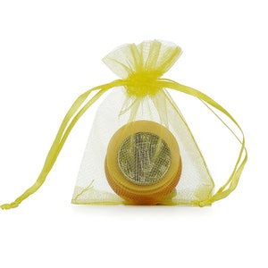 100PCS Yellow Organza Bags Sheer Fabric Favor Bags, For Wedding Favors, Drawstring Jewelry Pouch- Choose Your Color Combo