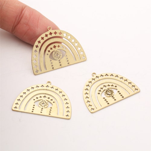 10pcs Raw Brass Sun Shaped Charms jewelry Supplies Earring Etsy