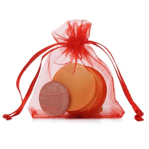 100PCS Red Organza Bags Sheer Fabric Favor Bags, For Wedding Favors, Drawstring Jewelry Pouch- Choose Your Color Combo