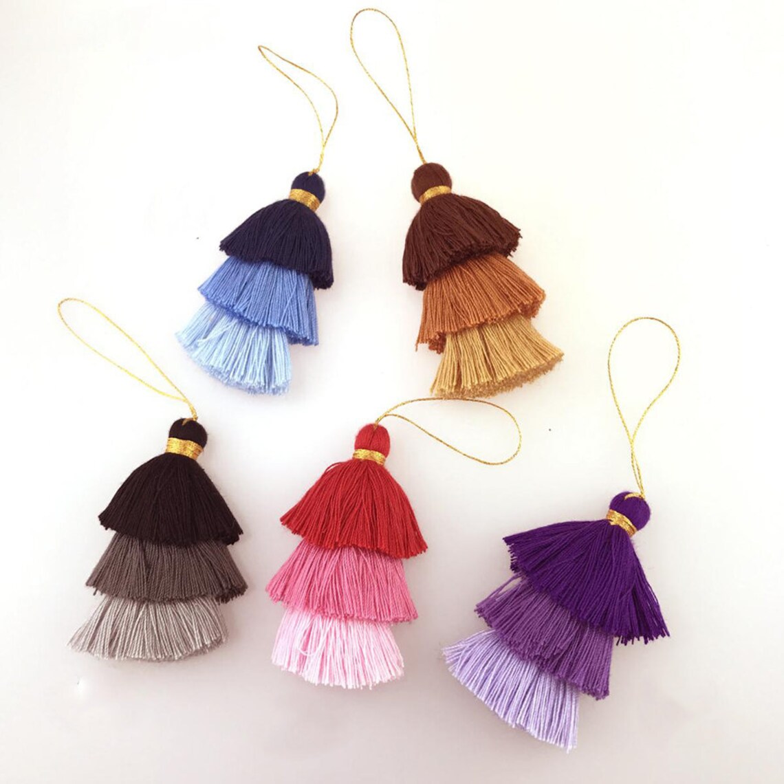 Bulk 20pcs Stacked Tassels Cotton Tassels Cotton Thread Etsy