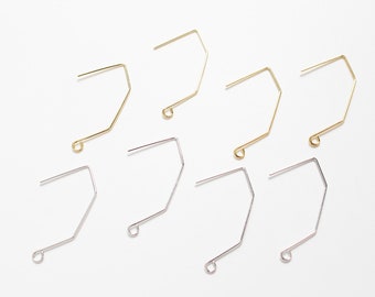 10pcs Simple Earrings,long Ear Wire, Stick Bar Earring,Earrings Accessories,DIY Earring attachment,18K Real Gold Plated over brass