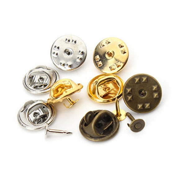 50PCS. Lapel Pins, Round Tie Tack Pin, Bezel Blank, Pin Back, Men Bezel  Brooch Collar Clip, Pin and Brooch 