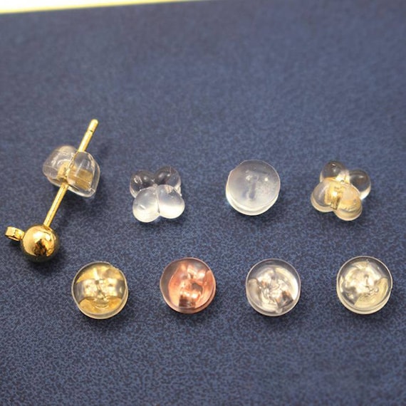 10PCS 18K Gold Plated Clutch Earring Backsbackingssilicone Etsy