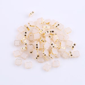 50PC Gold Plated Clutch Earring Backs,Clover Shape Backings,Silicone Ear Nuts,Ear Nuts,Earring Stopper Nuts,Safety Backs,Rubber Earring Back