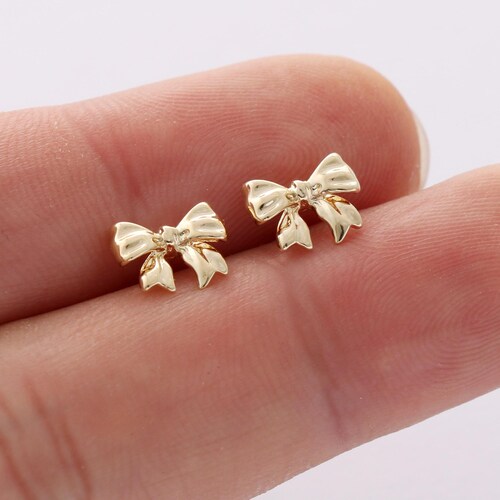 Boucles d'oreilles nœuds en plaqué or véritable, Boucles d'oreilles avec nœud, Puces d'oreilles, Matériel pour la fabrication de bijoux, Fournitures créatives, Boucles d'oreilles à faire soi-même