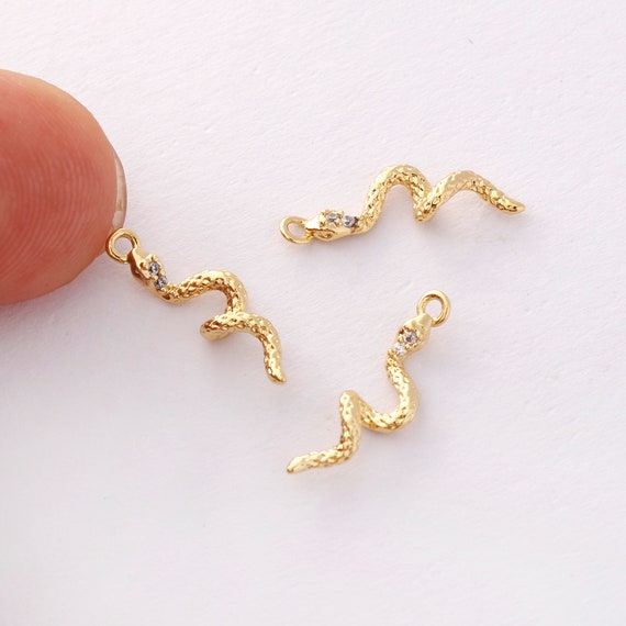 10pcs Real Gold Plated Wine Glass Charm Hoops, Circle Ear Hoop