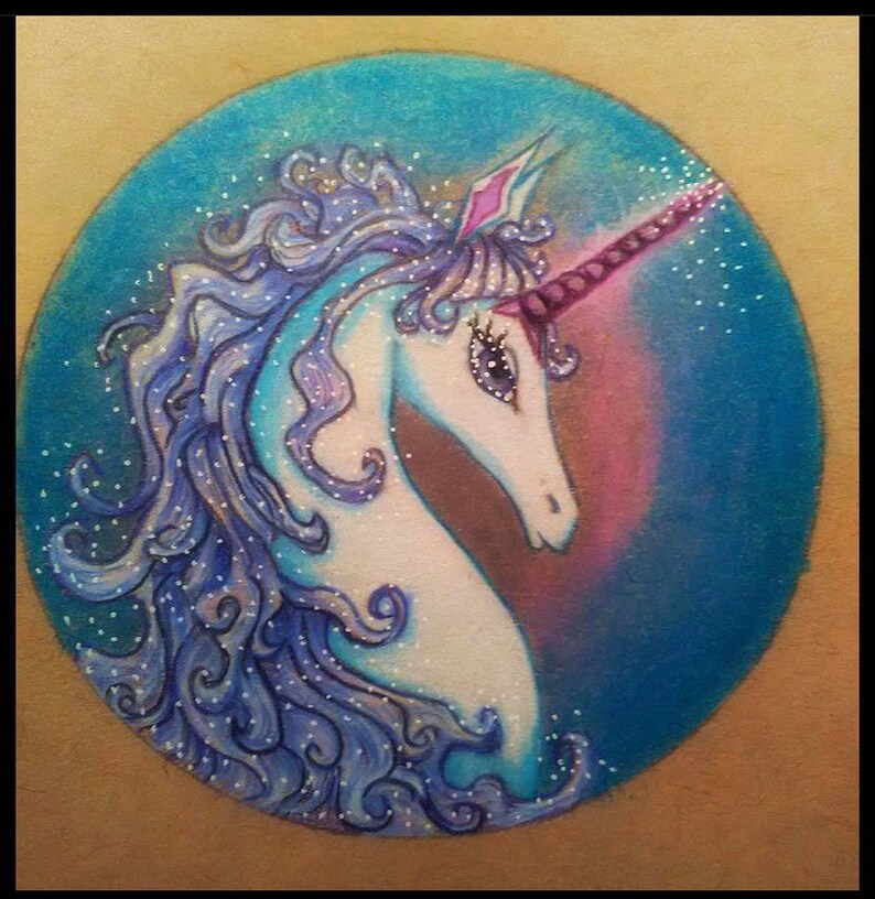 Last Unicorn Metal Pin Lapel Pin Sublimated Unicorn Pin Collector Fantasy Pin Magic Pin Fantastic Creature Pin Brooch Unicorn Horn image 2