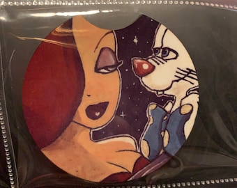 Roger and Jessica Rabbit Car Coaster, Who Framed Roger Gift, Pattycake