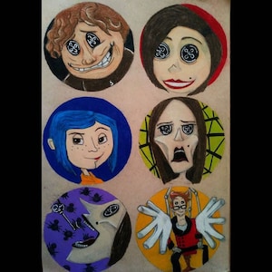 Coraline or Other Mother or Other Father Car Coaster, Coraline Gift