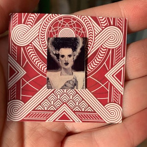 Elsa Lanchester The Bride Metal Lapel Pin Frankenstein Bride Metal Spooky Gift Film Noir Vintage Horror Classic Monster Beautiful Portrait