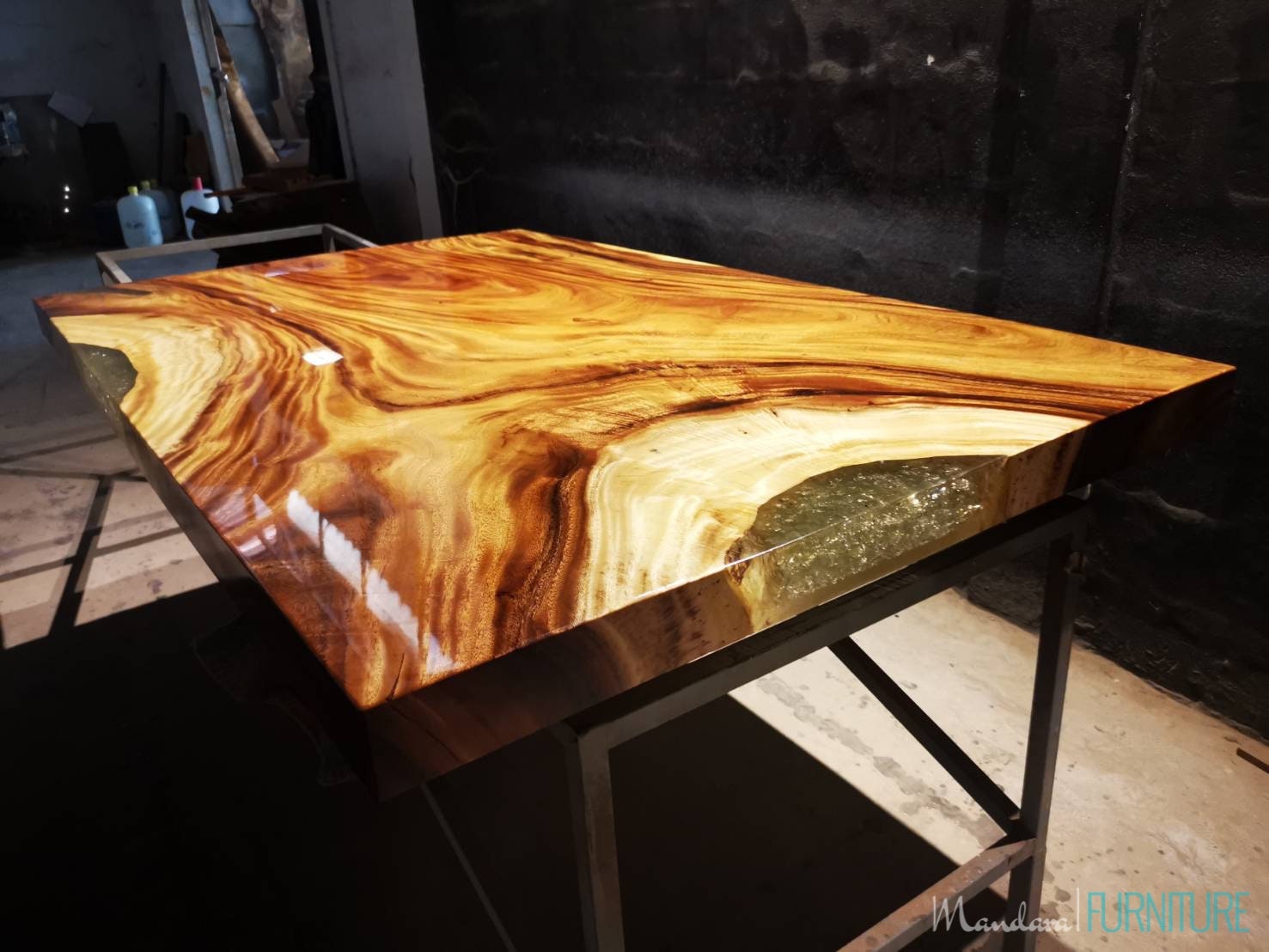 Customised Home Office Work Desk Epoxy Resin Finish Solid Etsy UK