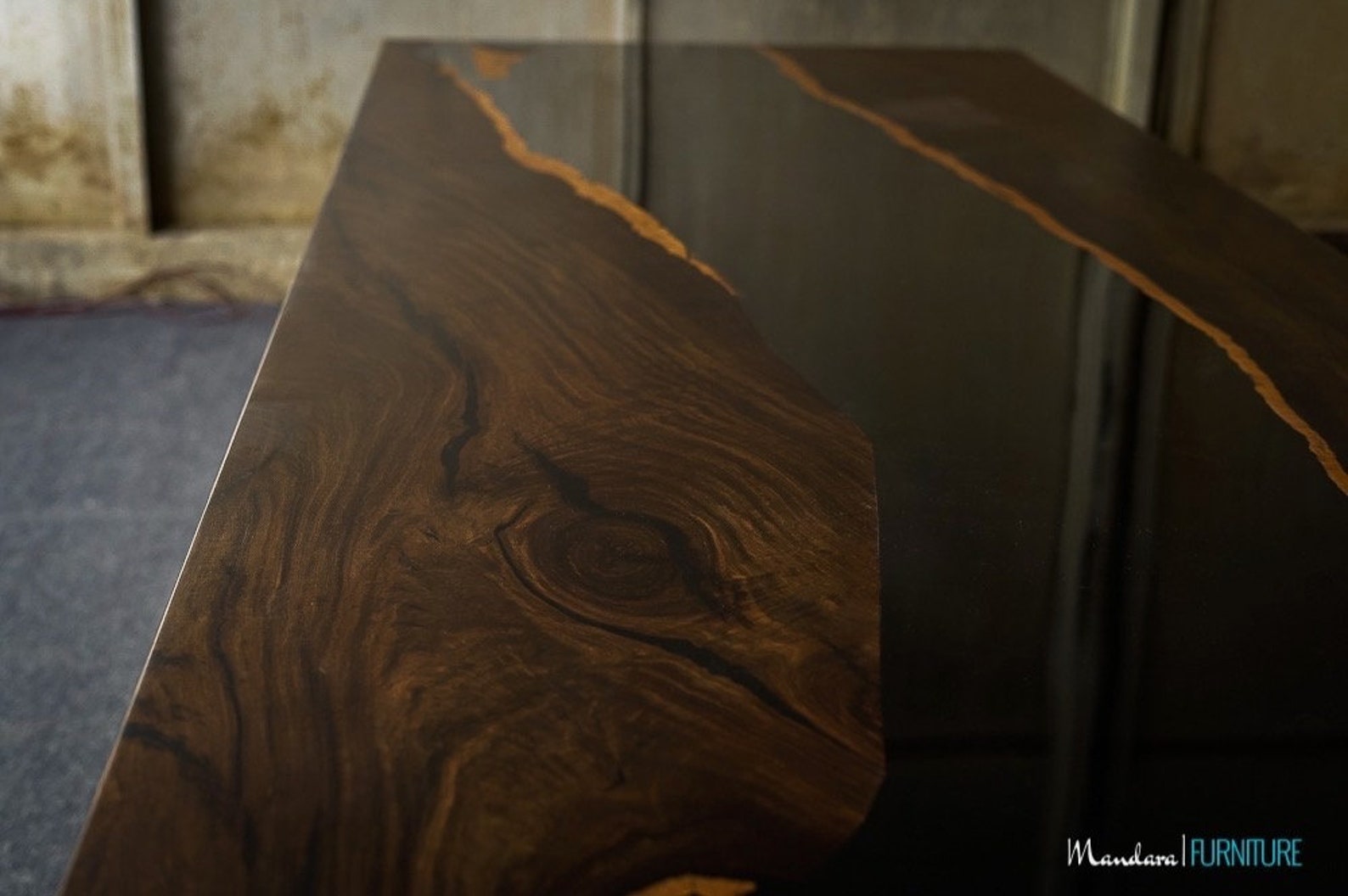 Ebony Wood Table Dining / Desk / Coffee / Gaming Table Etsy