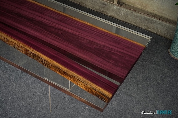Purple heart wood clearance coffee table