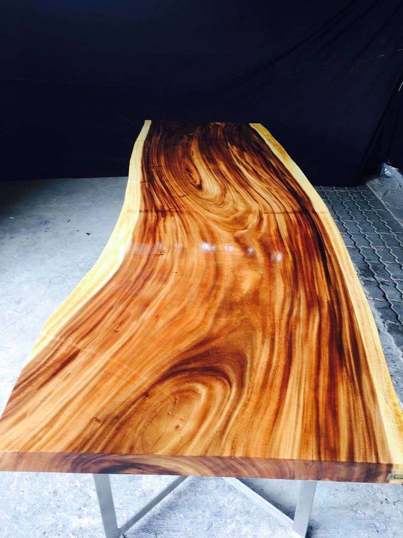 Acacia Wood Dining Table Handcrafted Solid Wood Epoxy Etsy