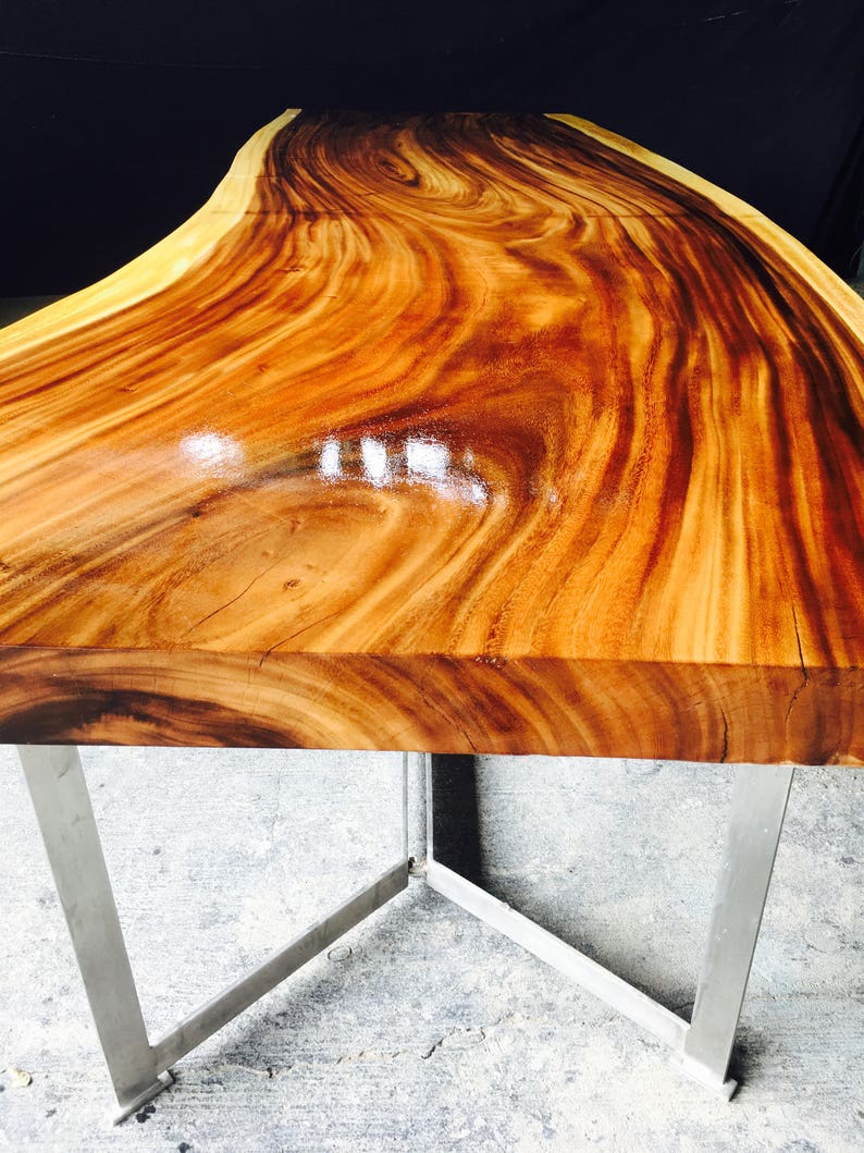 Acacia Wood Dining Table Handcrafted Solid Wood Epoxy Etsy